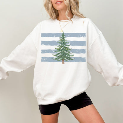Vintage Christmas Tree Graphic Crewneck Sweatshirt